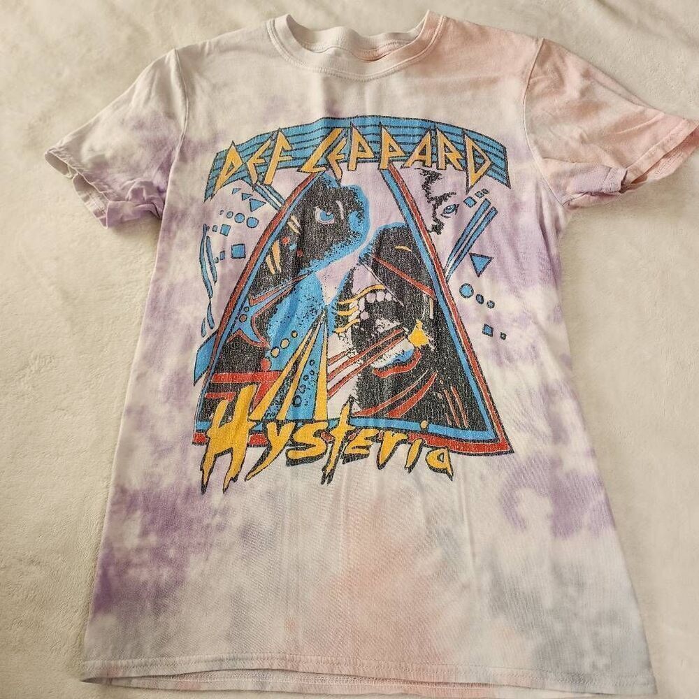 Def Leopard Tie Dyed Tshirt With Graphics Suze Medium